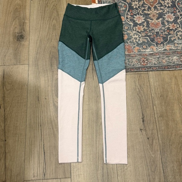 Outdoor Voices Pants - Outdoor Voices Green and Blue Colorblock Leggings XS